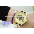 good reputation china taobao colorful elephane nylon watch strap alloy watch cheap